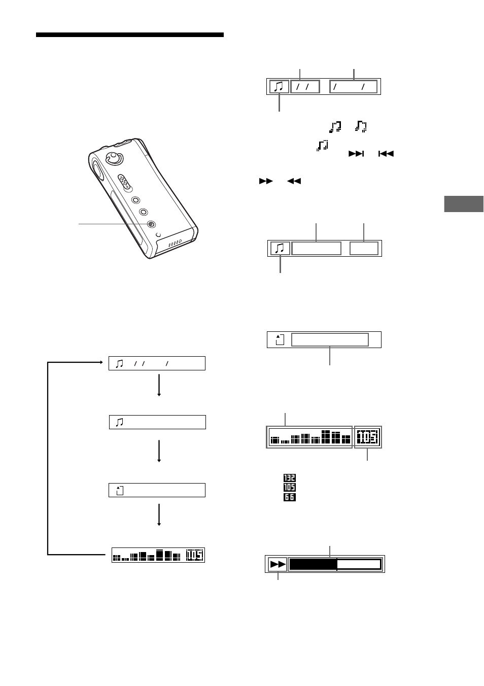 Changing the display mode | Sony NW-MS11 User Manual | Page 15 / 36