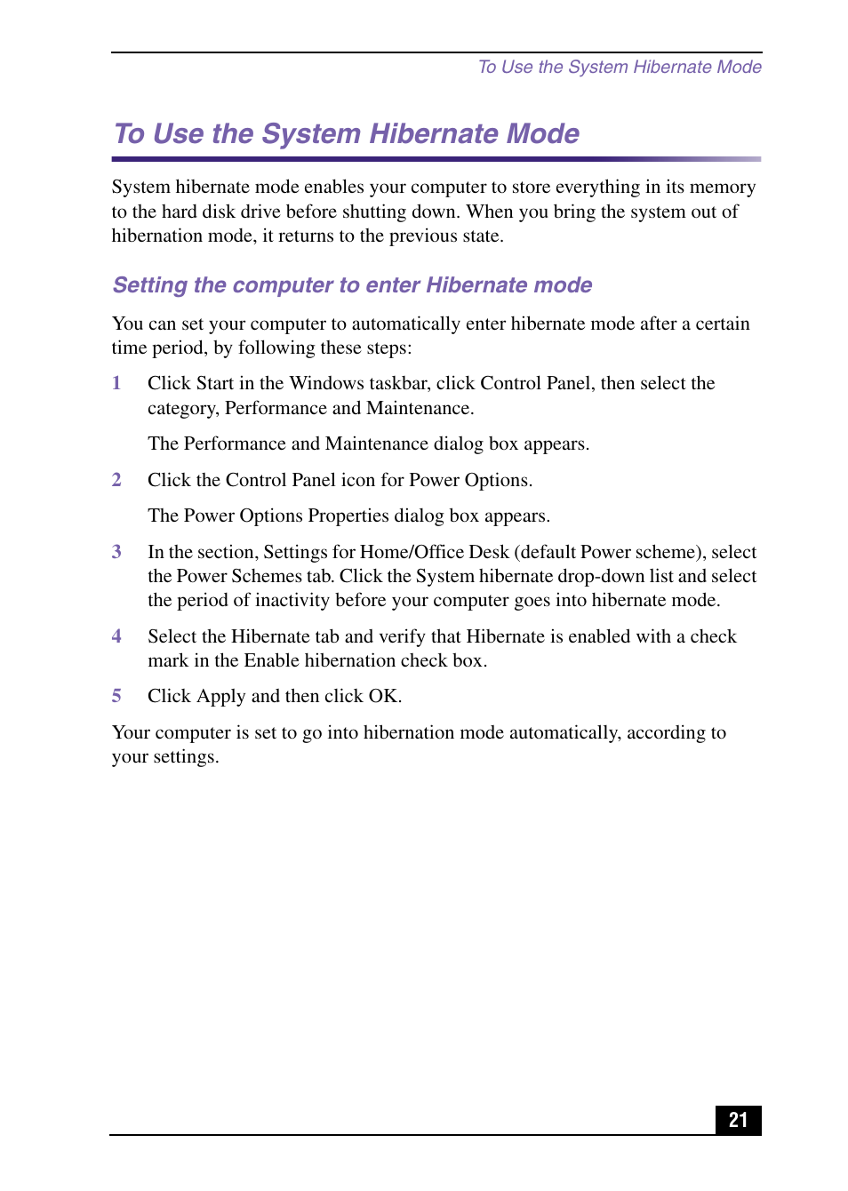 Sony PCV-RX540 User Manual | Page 21 / 56