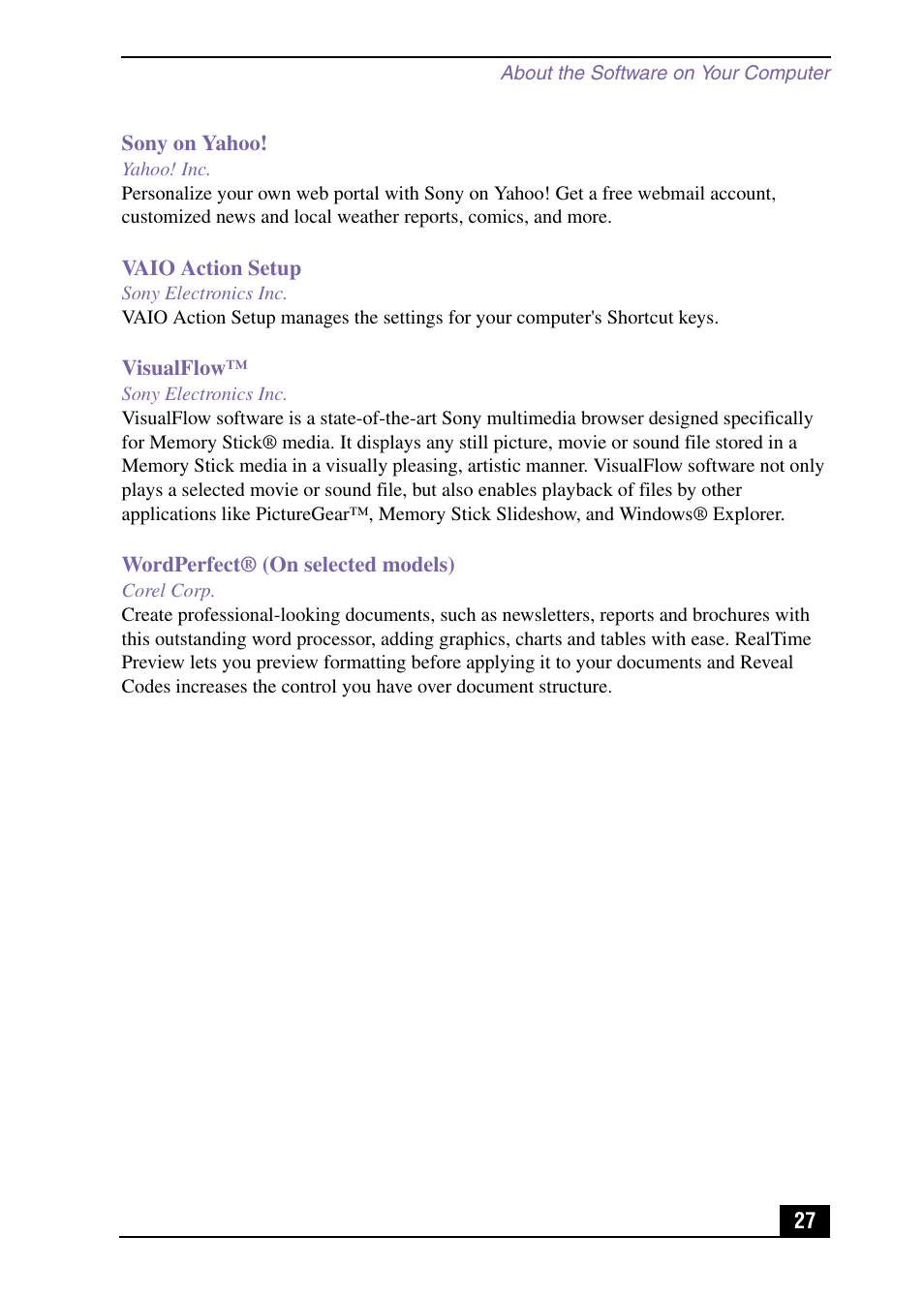 Sony PCV-RX540 User Manual | Page 27 / 56