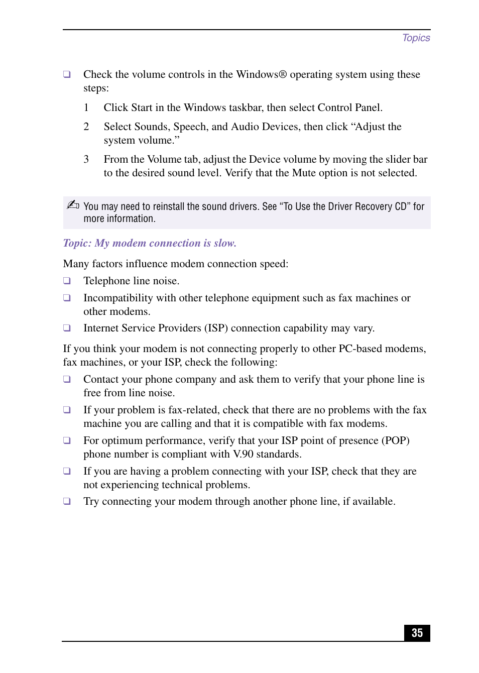 Sony PCV-RX540 User Manual | Page 35 / 56
