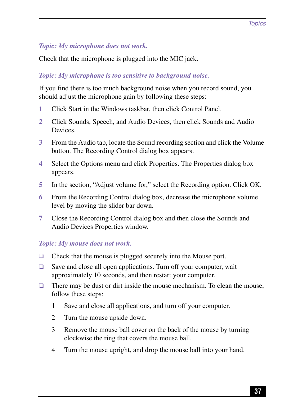 Sony PCV-RX540 User Manual | Page 37 / 56