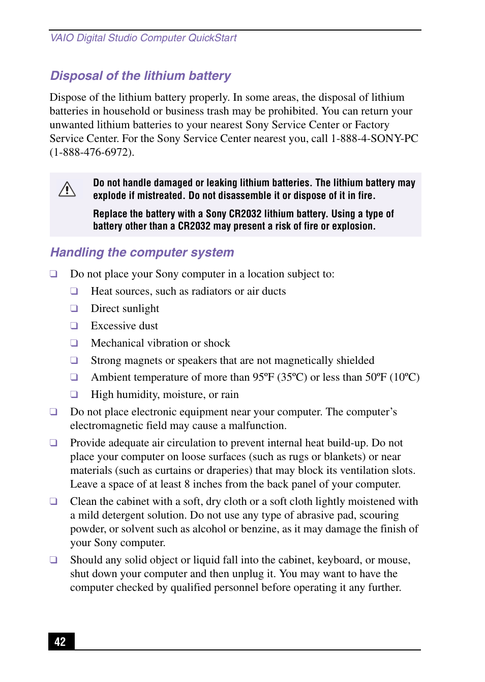 Sony PCV-RX540 User Manual | Page 42 / 56