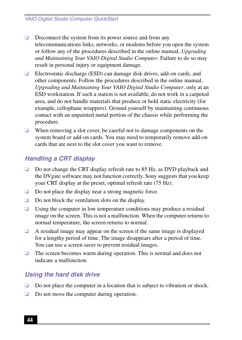 Sony PCV-RX540 User Manual | Page 44 / 56