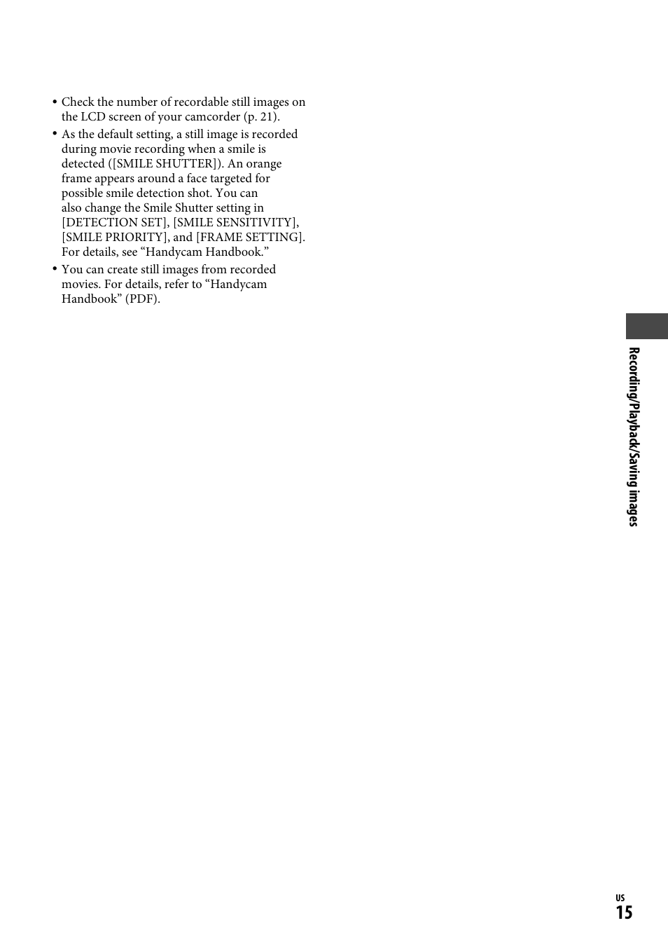 Sony HDR-CX12 User Manual | Page 15 / 72