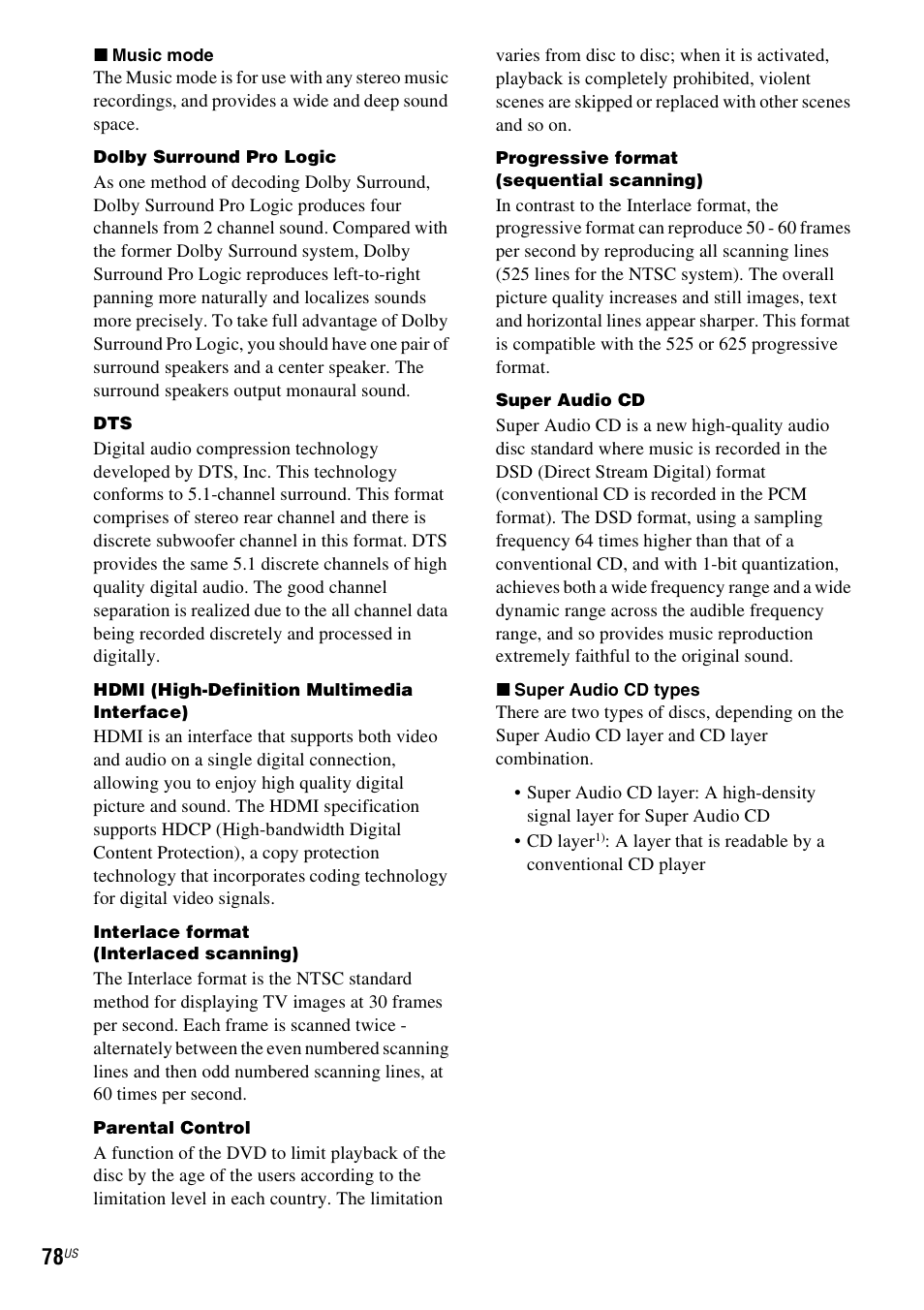 Sony DAV-HDX274 User Manual | Page 78 / 92