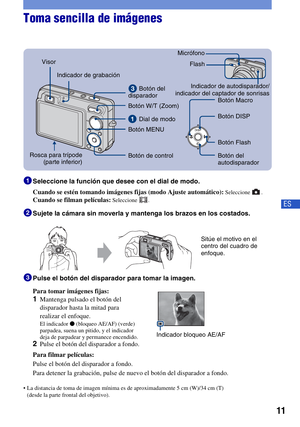 Toma sencilla de imágenes | Sony DSC-W300 User Manual | Page 49 / 76
