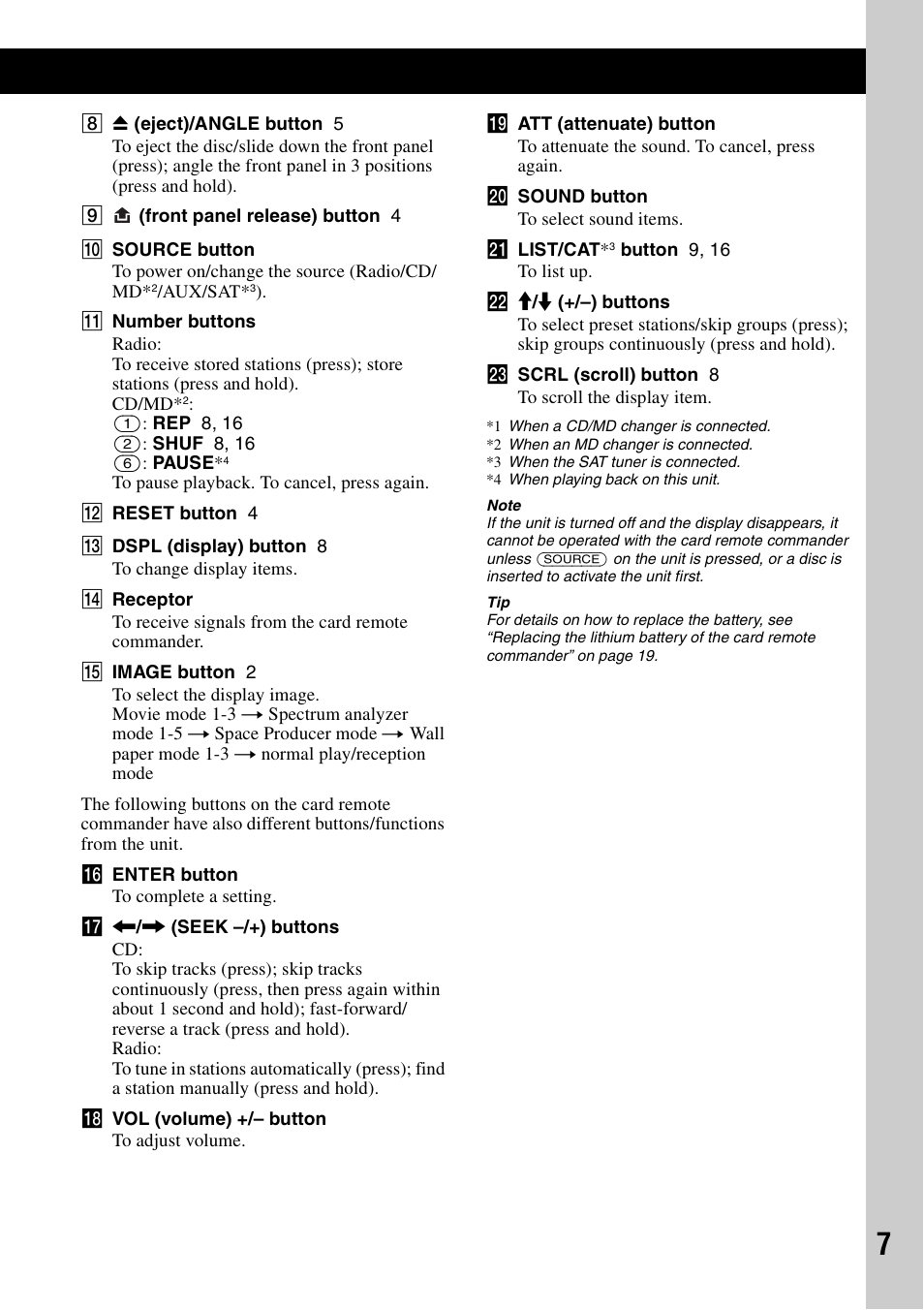 Sony CDX-GT805DX User Manual | Page 7 / 72