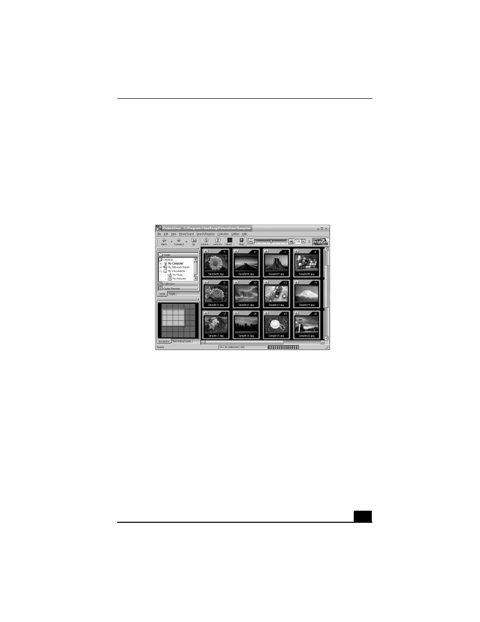 Picturegear software | Sony PCV-RX650 User Manual | Page 37 / 94