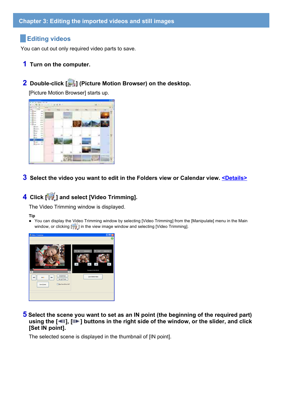 Editing videos | Sony HDR-HC7 User Manual | Page 18 / 34