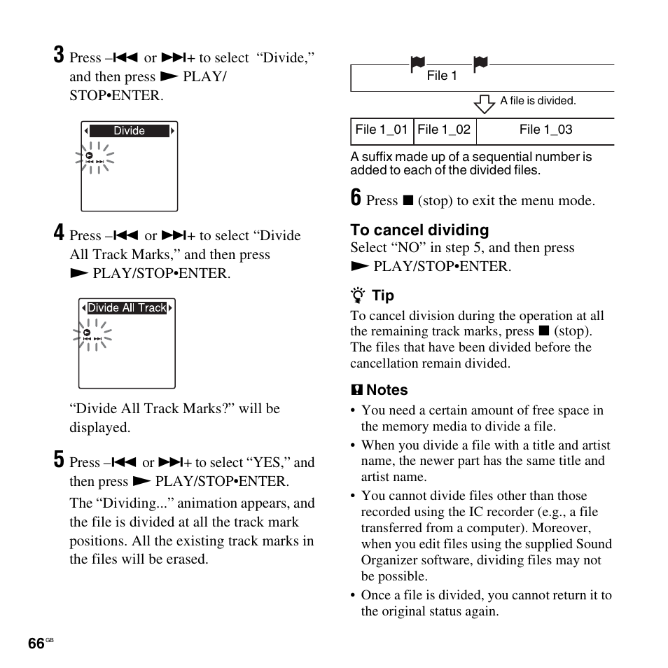 Sony ICD-AX412 User Manual | Page 66 / 131