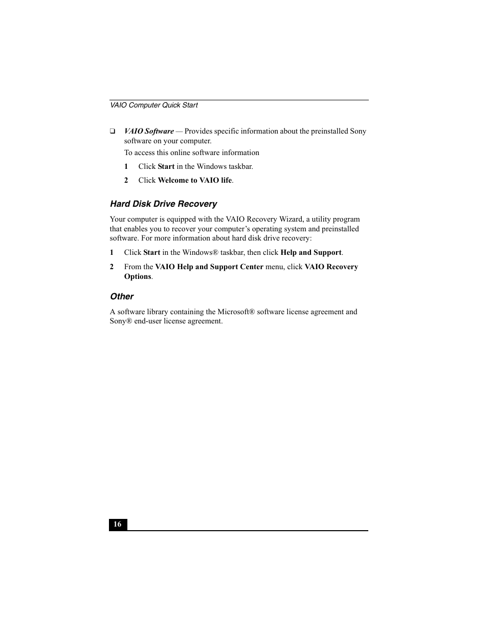 Sony PCV-W600G User Manual | Page 16 / 40