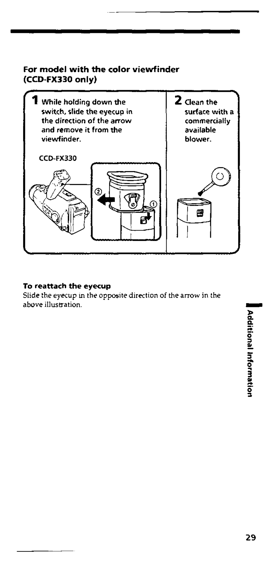 Sony CCD-FX228 User Manual | Page 29 / 44