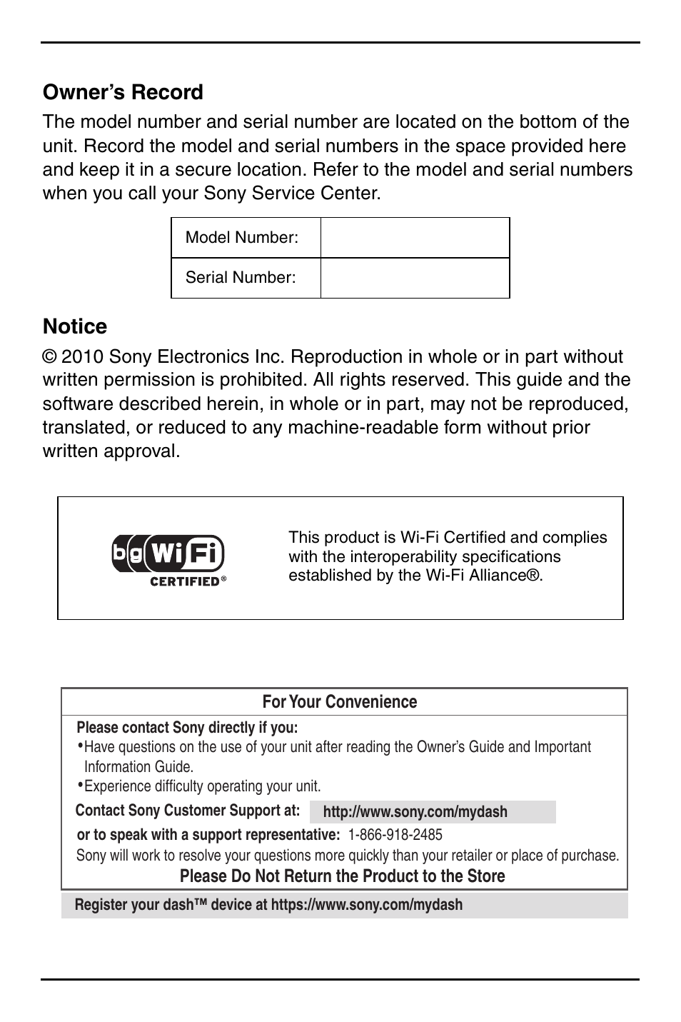 Sony HID-C10 User Manual | Page 2 / 14