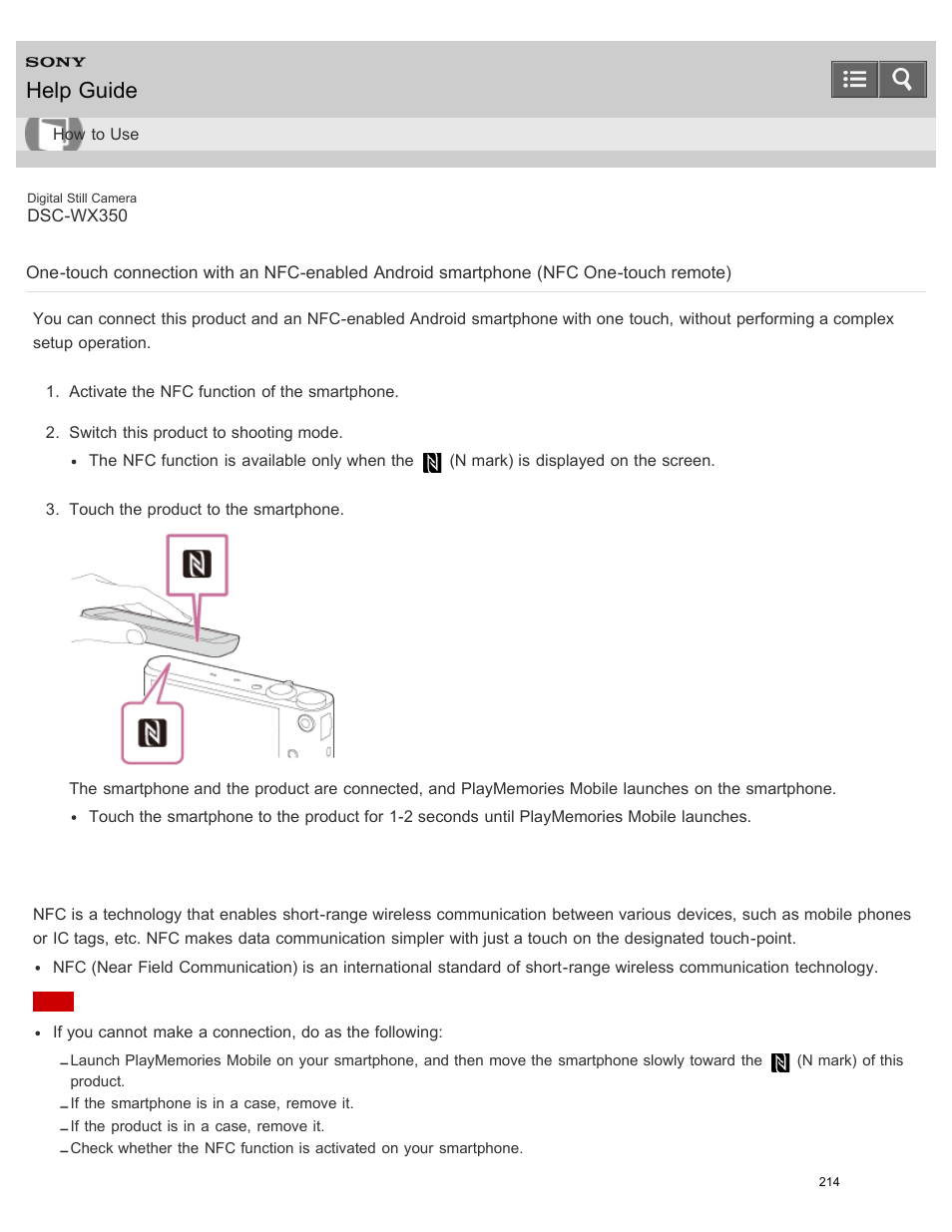Help guide | Sony DSC-WX350 User Manual | Page 218 / 319