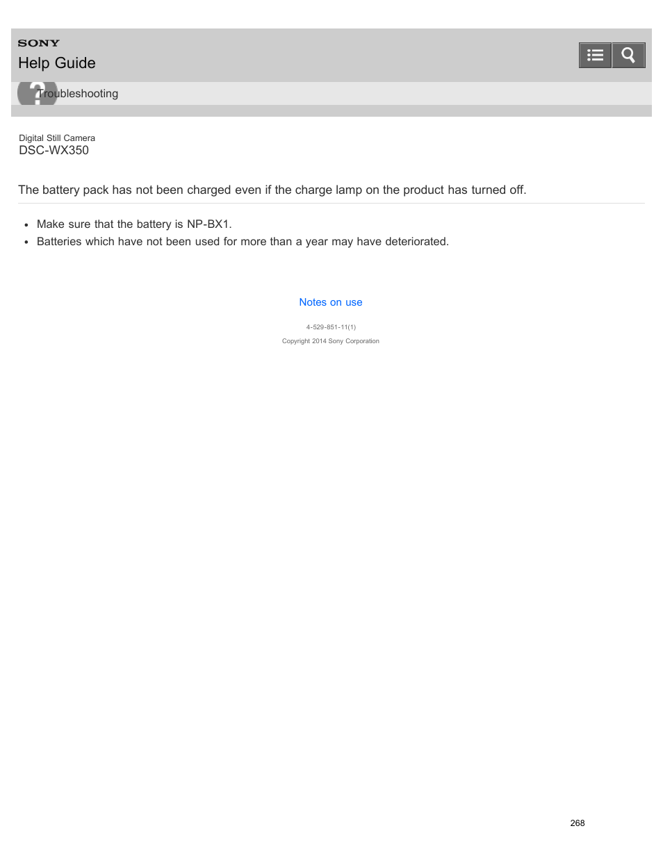 Help guide | Sony DSC-WX350 User Manual | Page 272 / 319