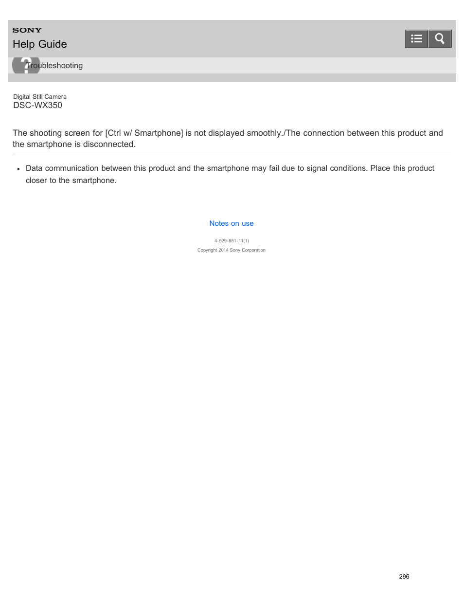 Help guide | Sony DSC-WX350 User Manual | Page 300 / 319