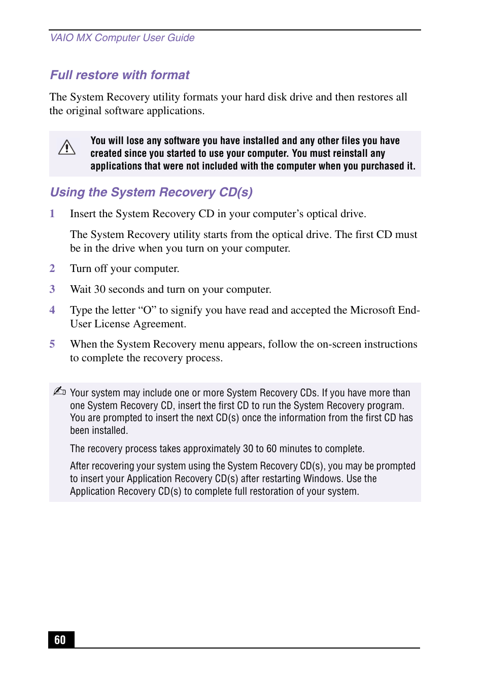 Sony PCV-MXS10 User Manual | Page 60 / 92