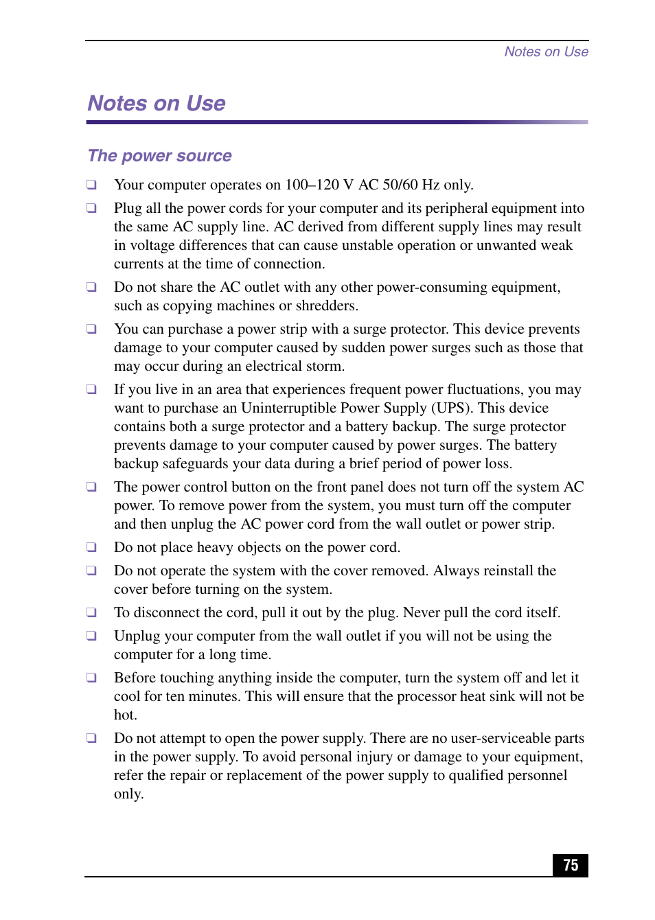 Sony PCV-MXS10 User Manual | Page 75 / 92