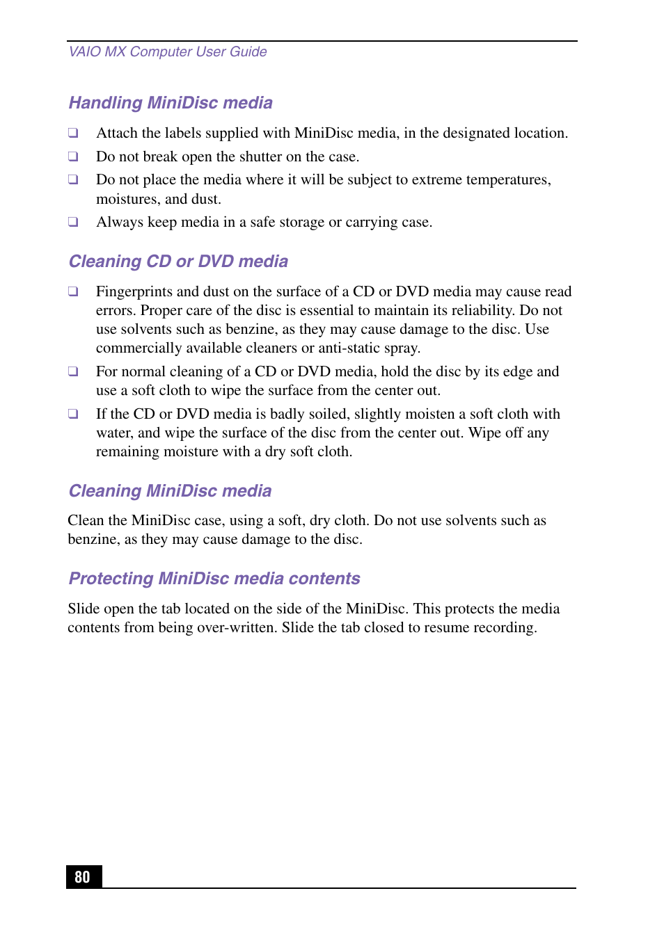 Sony PCV-MXS10 User Manual | Page 80 / 92