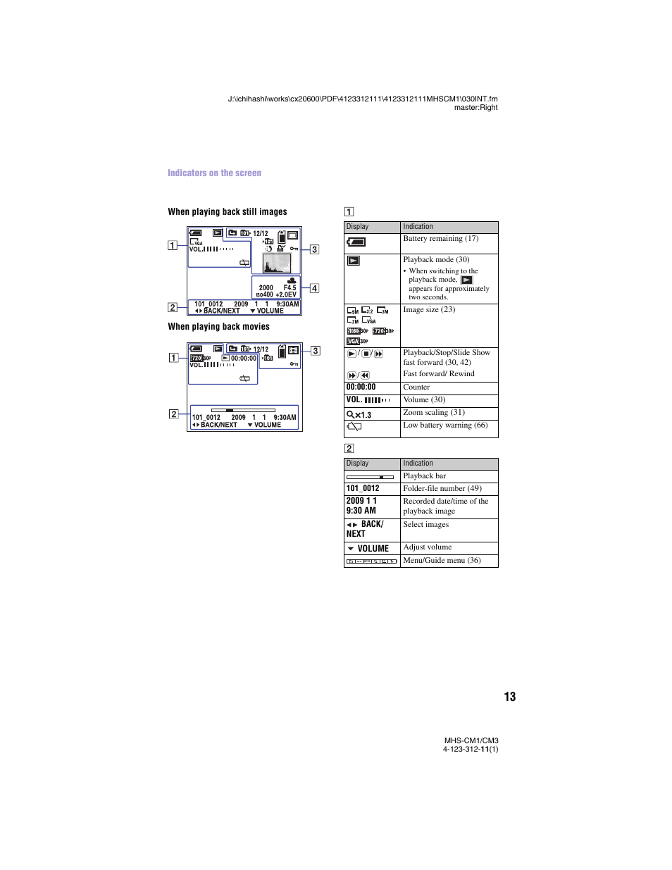 Sony MHS-CM1 User Manual | Page 13 / 75