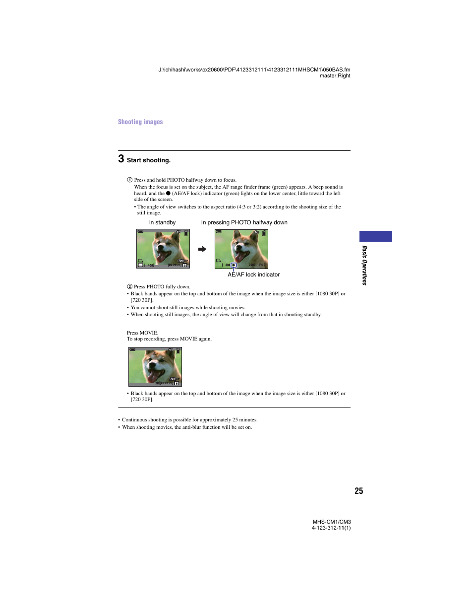 E (25) | Sony MHS-CM1 User Manual | Page 25 / 75