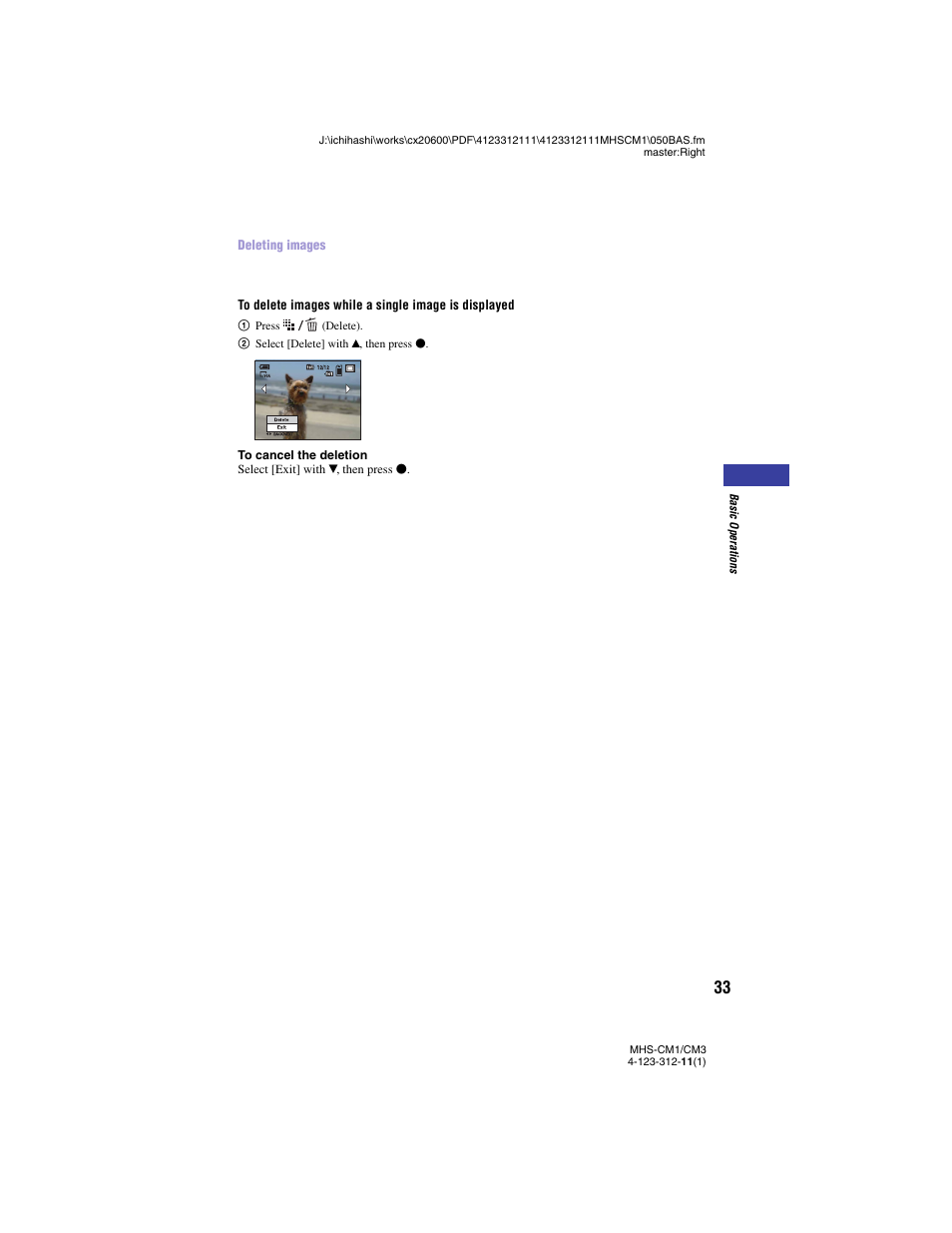 Sony MHS-CM1 User Manual | Page 33 / 75