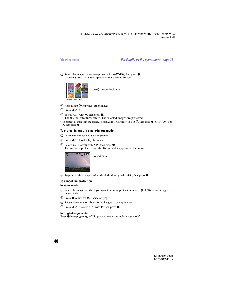 Sony MHS-CM1 User Manual | Page 40 / 75