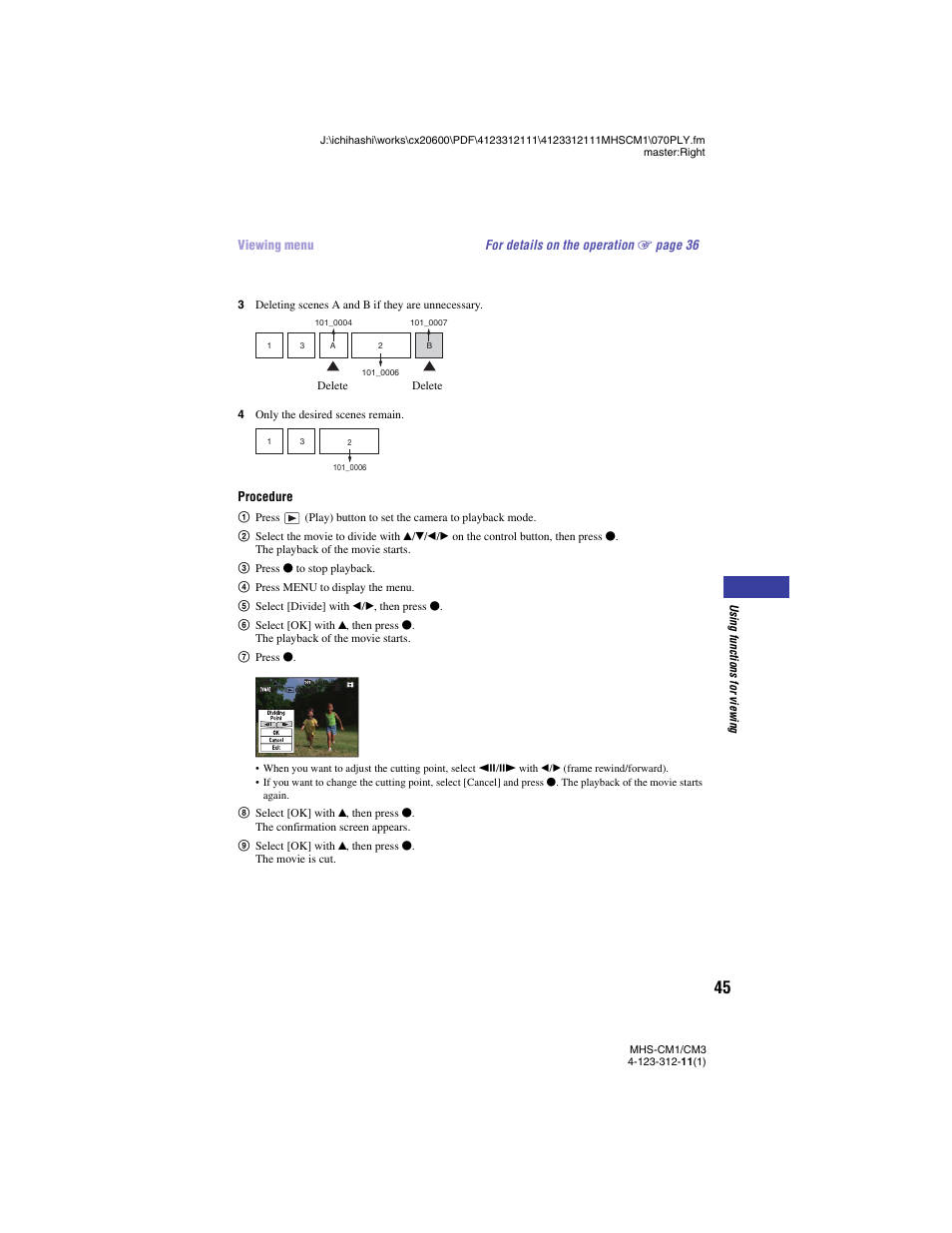Sony MHS-CM1 User Manual | Page 45 / 75