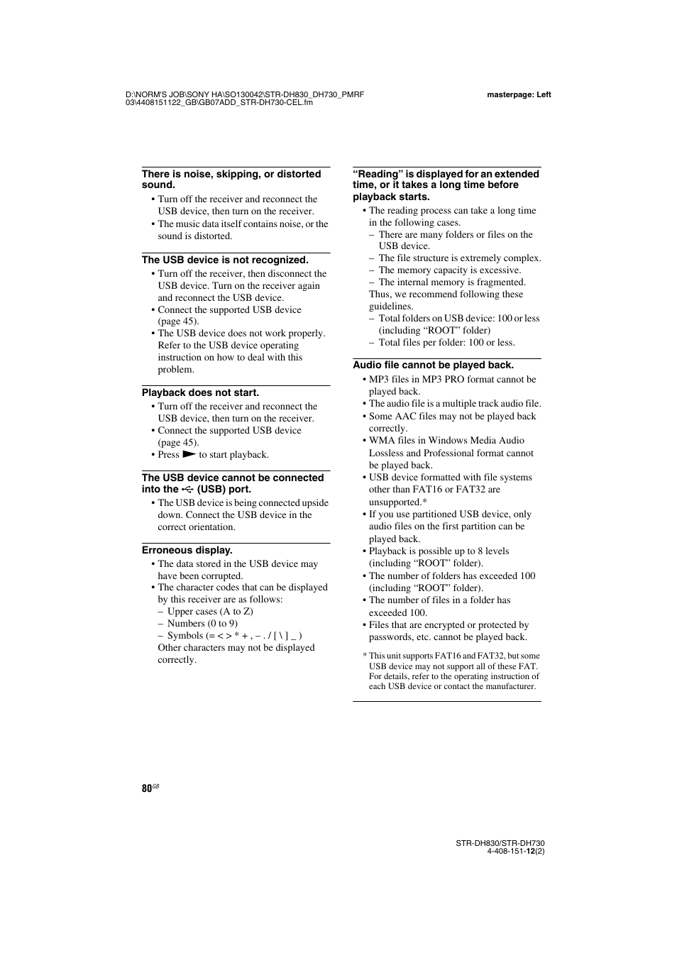 Sony STRDH830 User Manual | Page 80 / 88