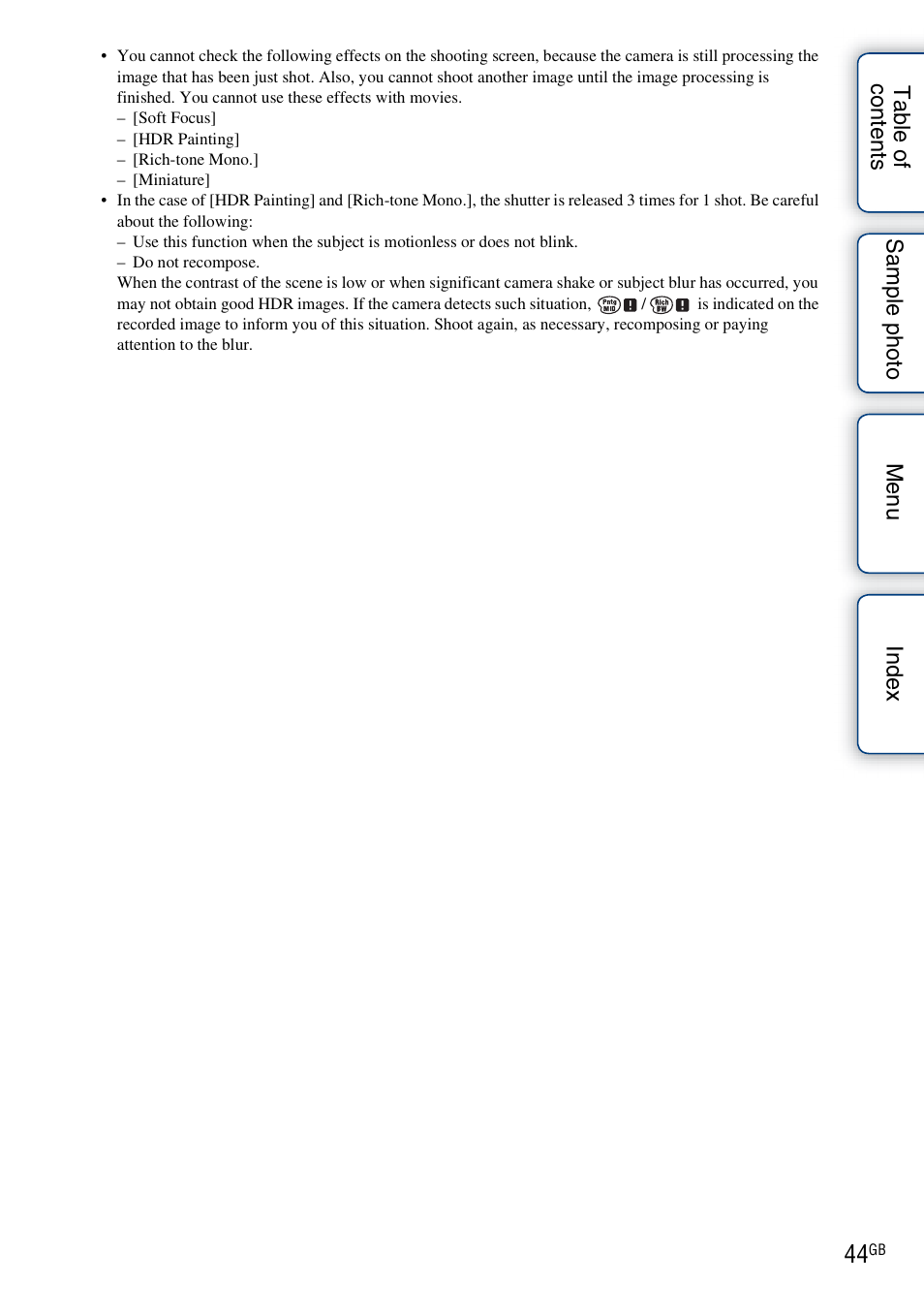 Sony NEX-7K User Manual | Page 44 / 211