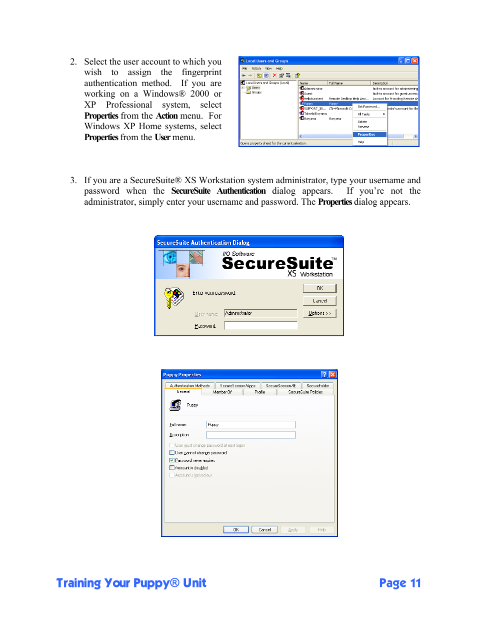 Training your puppy® unit page 11 | Sony FIU-710 User Manual | Page 11 / 24