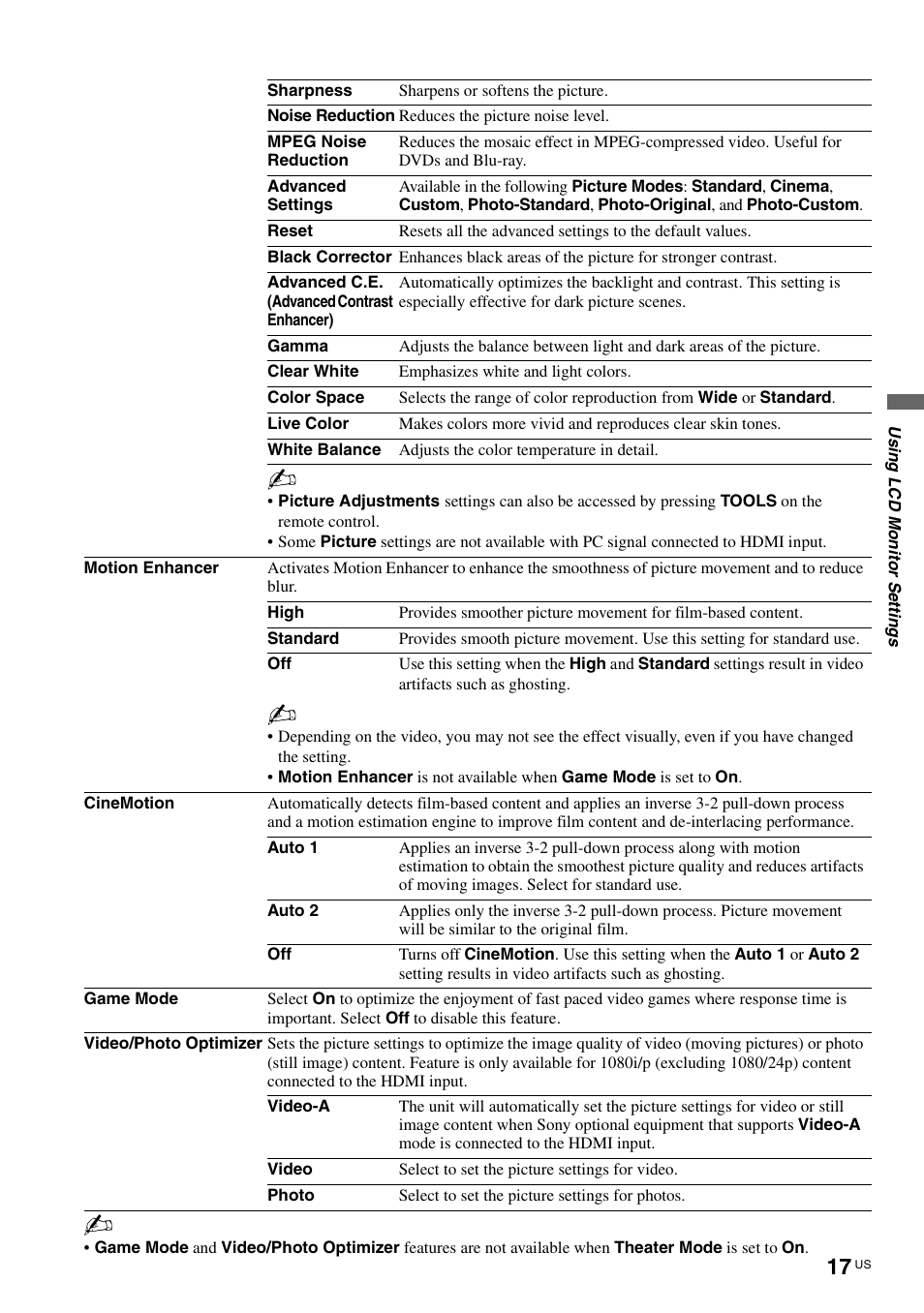 Sony KLV-40ZX1M User Manual | Page 17 / 87