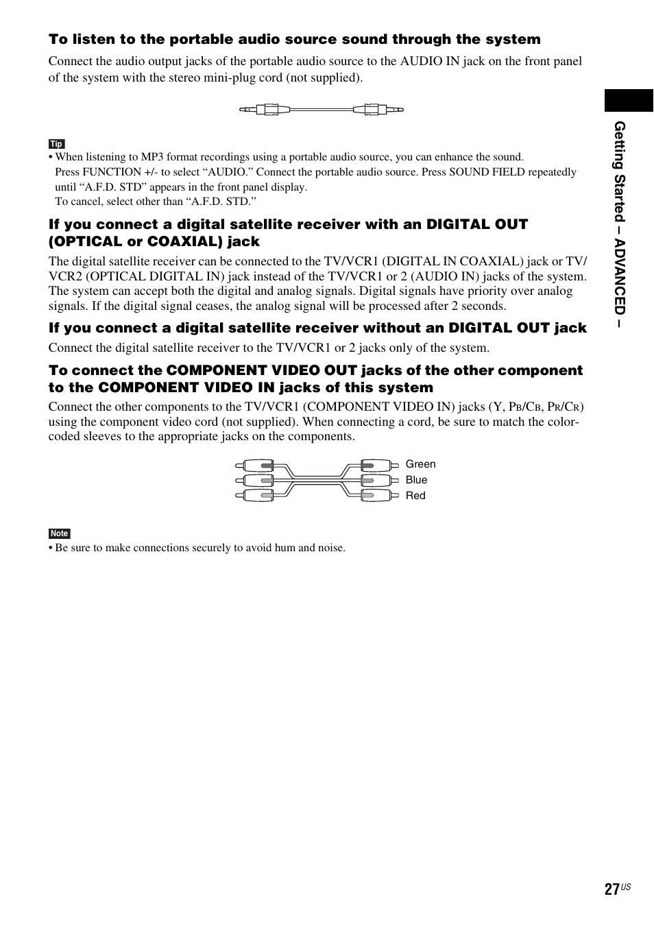Sony DAV-FX500 User Manual | Page 27 / 104