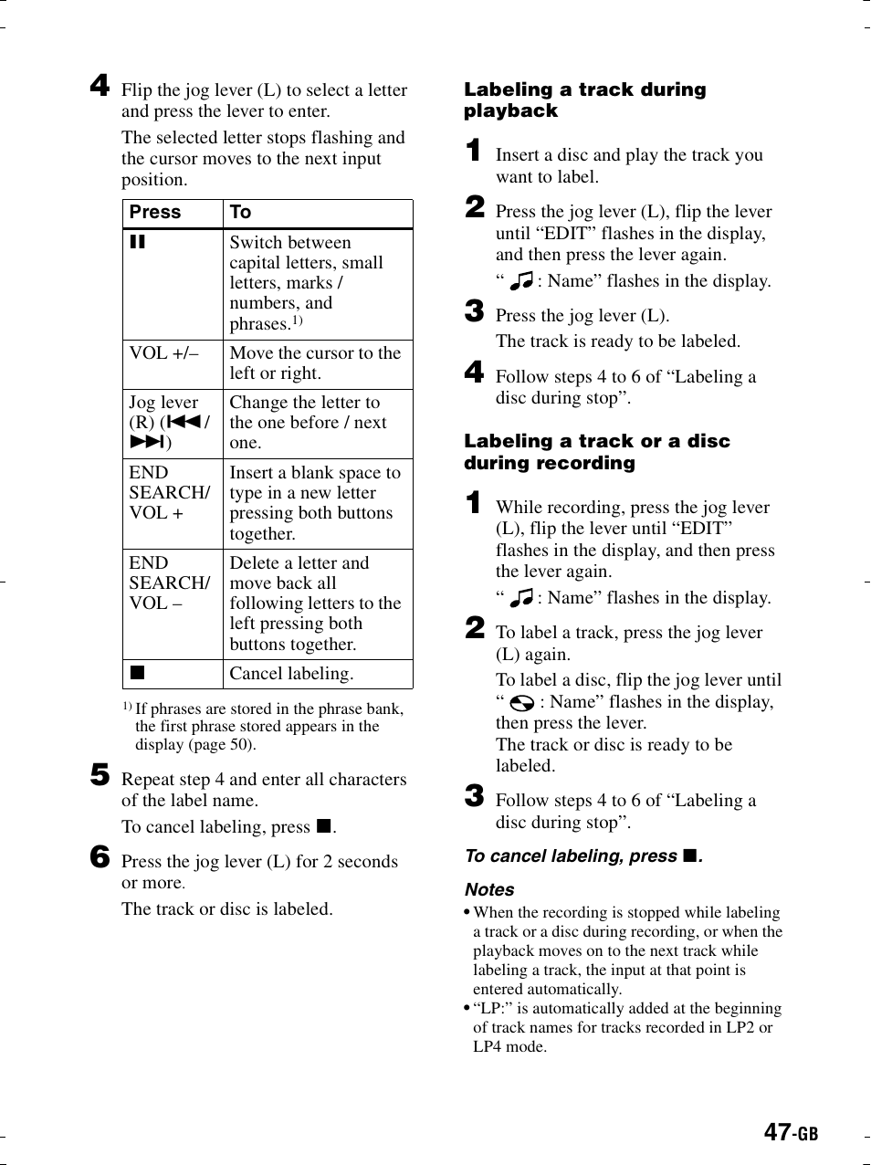 Sony MZ-R900 User Manual | Page 47 / 212