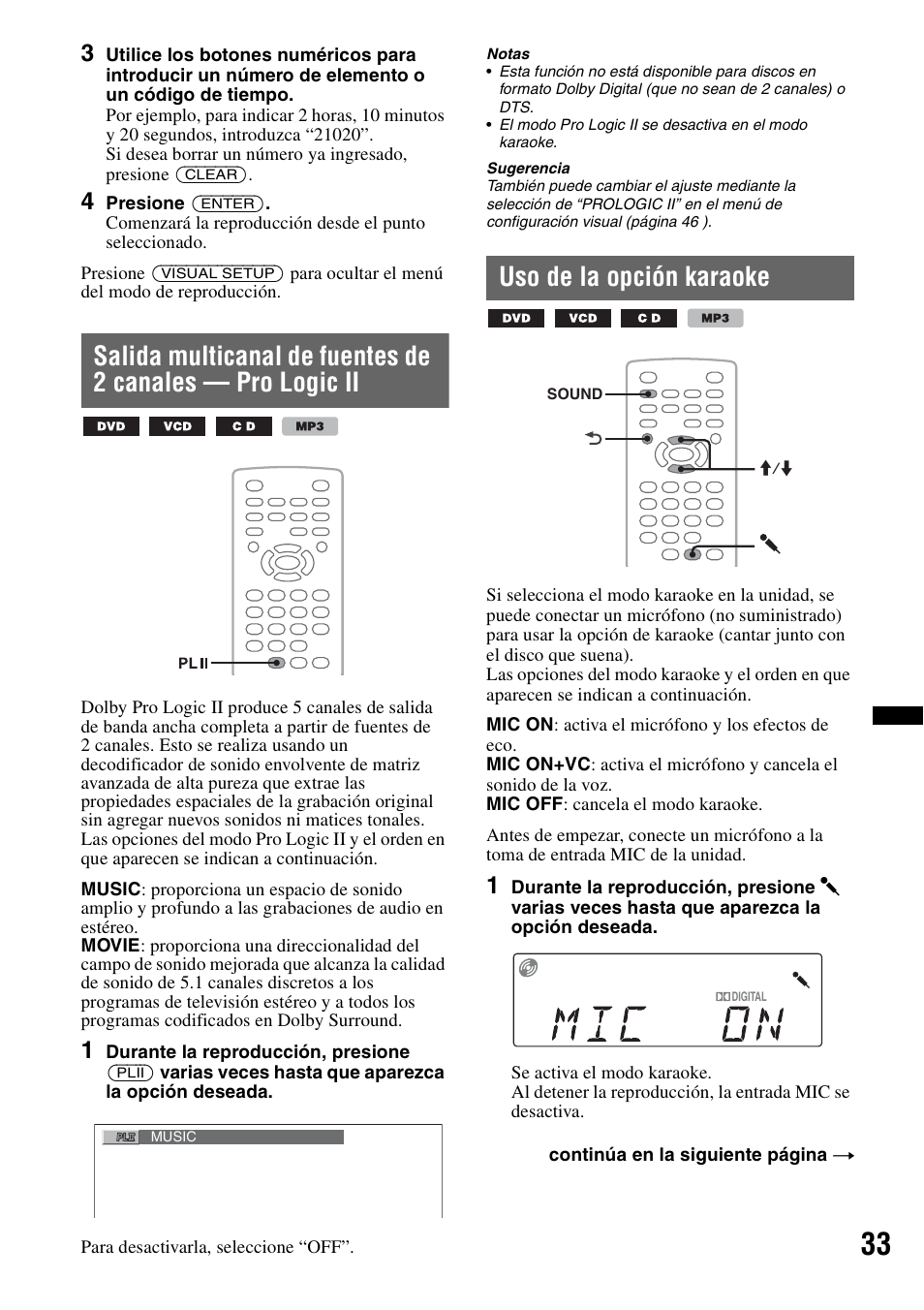 Uso de la opción karaoke | Sony MEX-DV2200 User Manual | Page 159 / 192