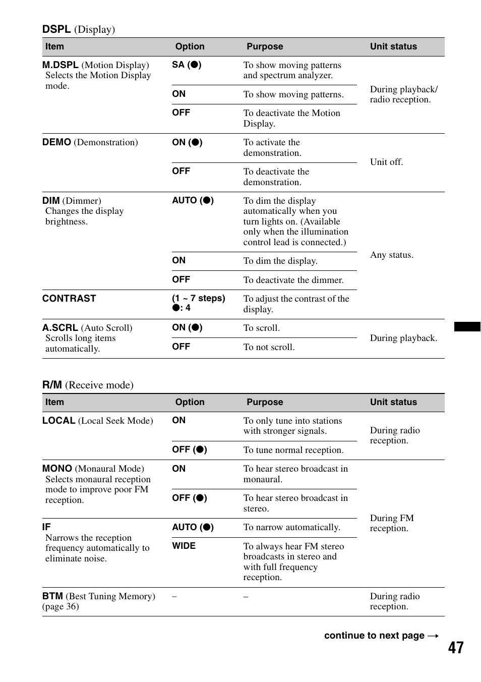 Sony MEX-DV2200 User Manual | Page 47 / 192