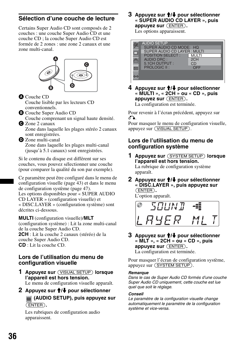 Sélection d’une couche de lecture | Sony MEX-DV2200 User Manual | Page 98 / 192