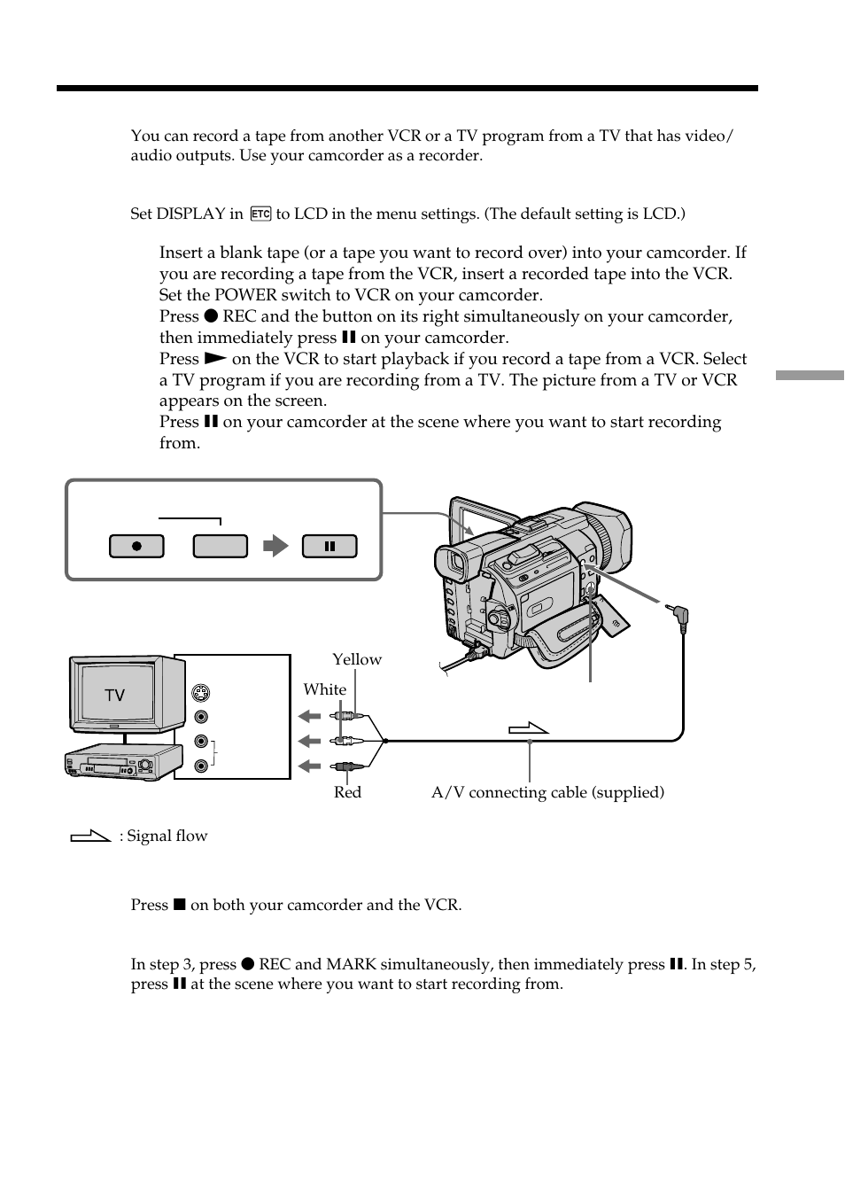 Recording video or tv programs | Sony DCR-TRV950 User Manual | Page 109 / 256