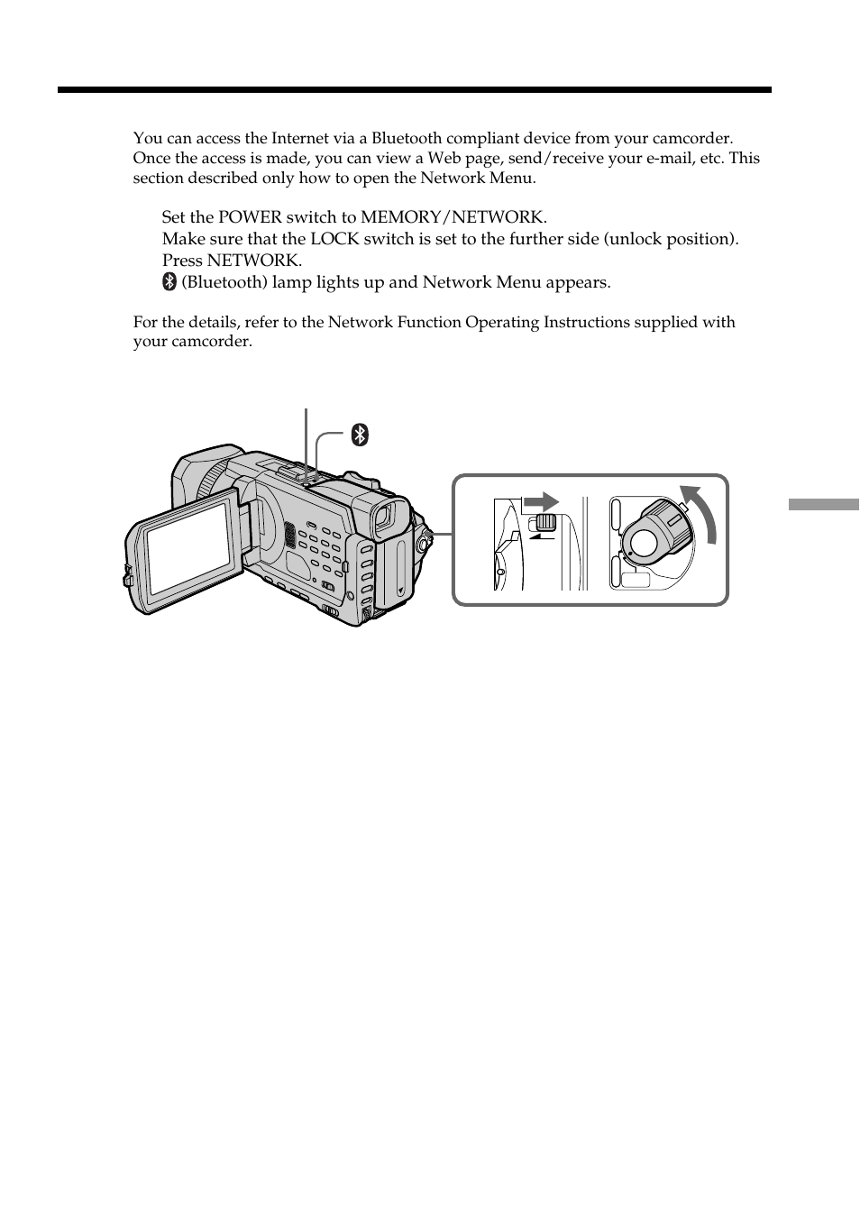 Accessing the network, Dcr-trv950 only | Sony DCR-TRV950 User Manual | Page 205 / 256