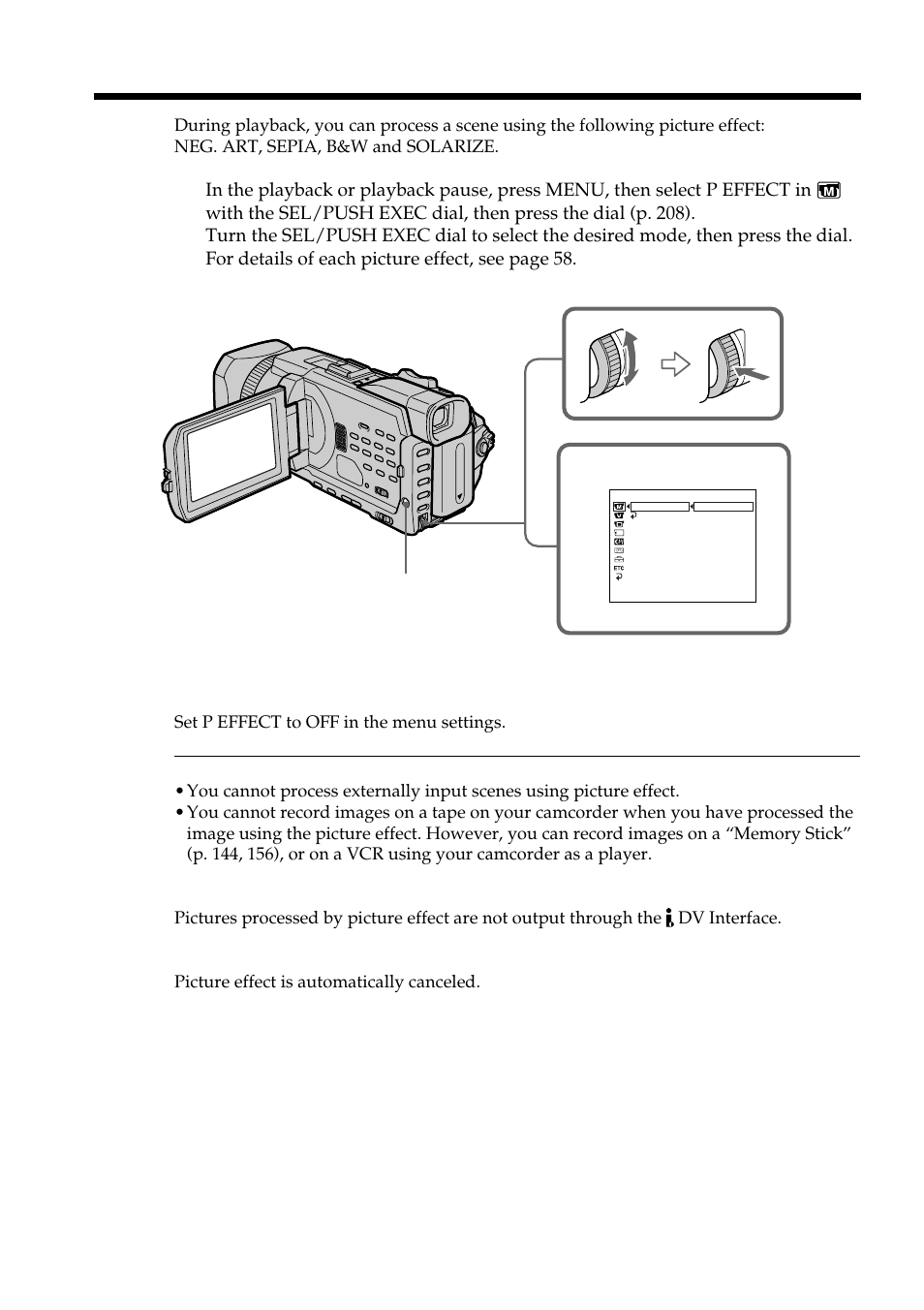 Playing back tapes with picture effect | Sony DCR-TRV950 User Manual | Page 84 / 256
