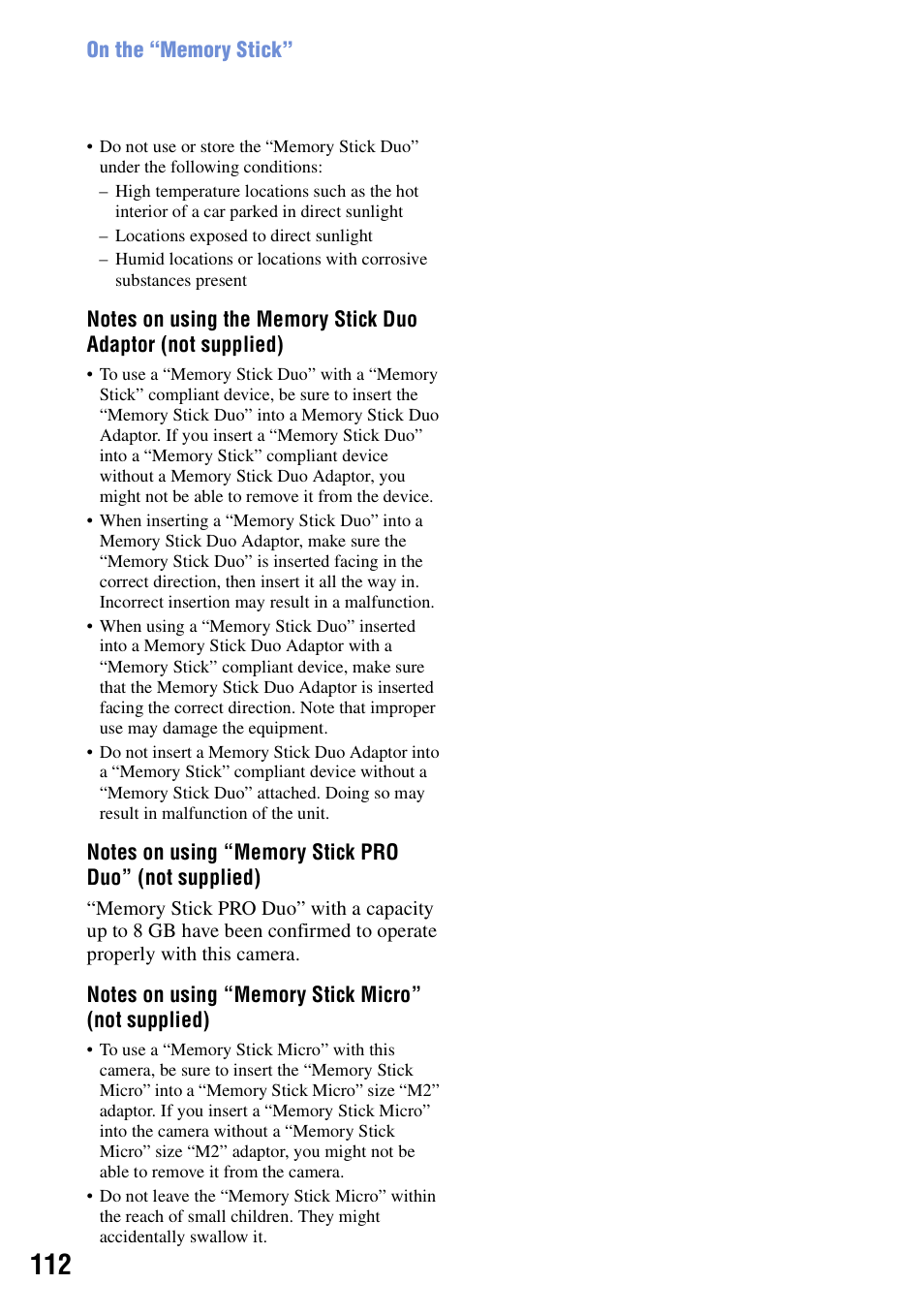 Sony DSC-T100 User Manual | Page 112 / 119