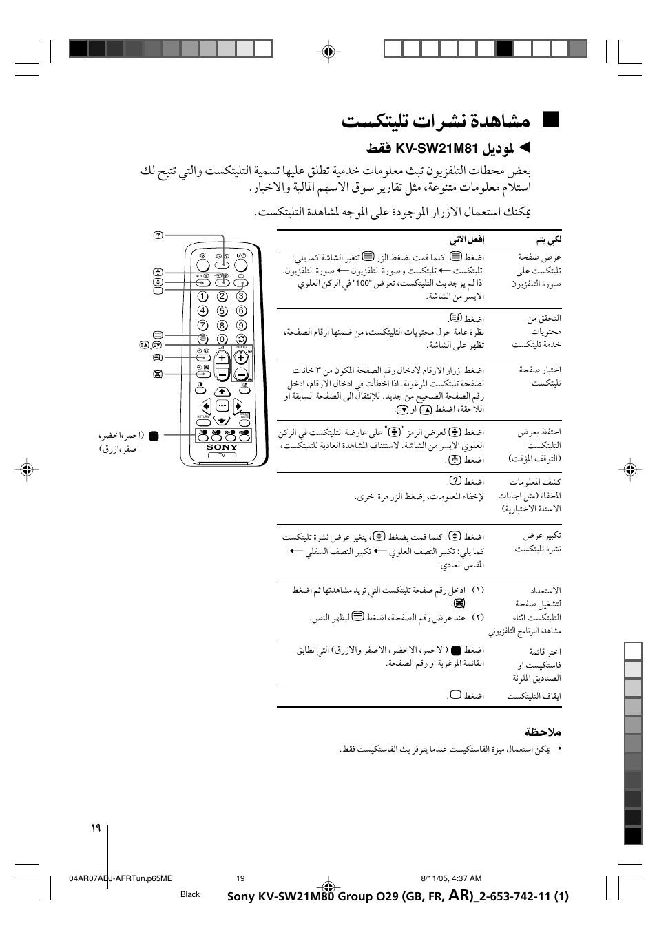 Kv-sw21m81 | Sony KV-BZ21M80 User Manual | Page 59 / 62