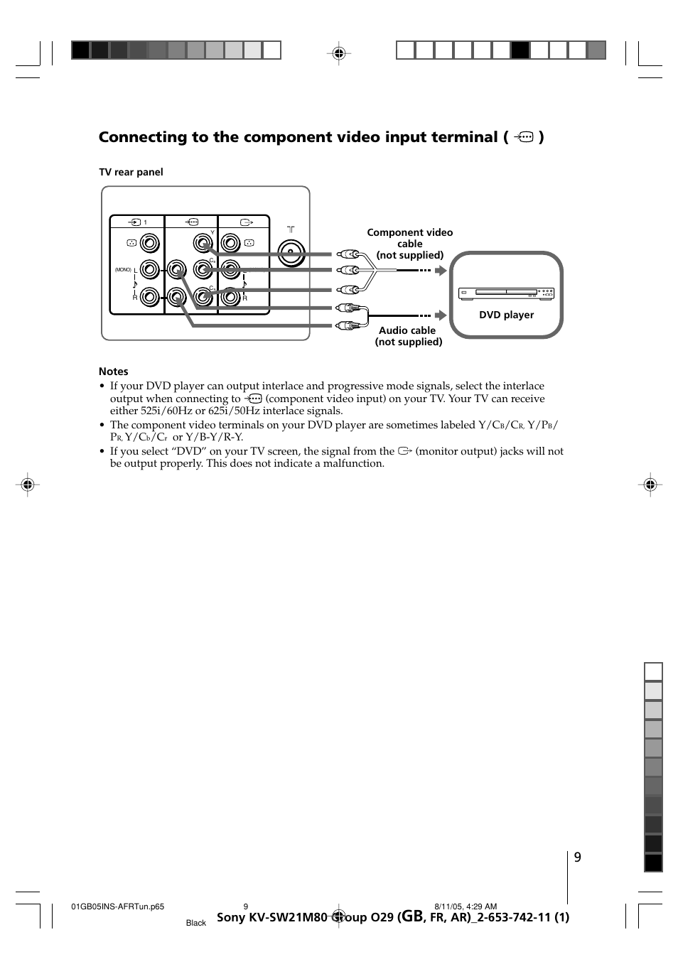 Sony KV-BZ21M80 User Manual | Page 9 / 62