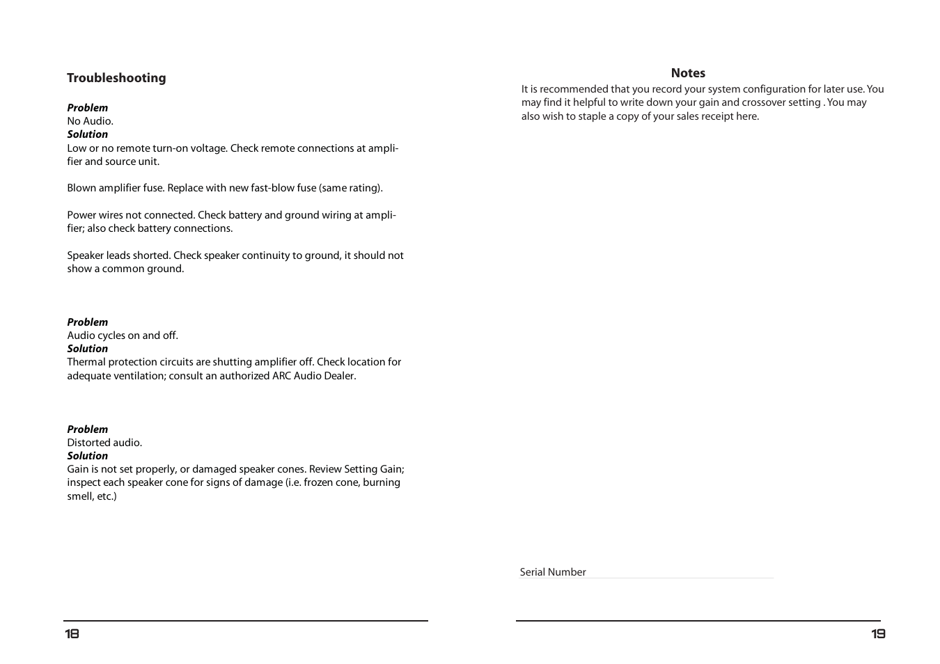 ARC Audio FD2100 User Manual | Page 10 / 10