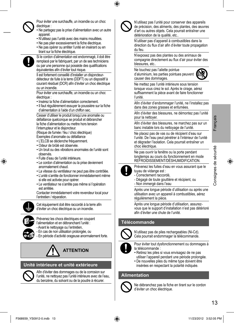 Panasonic CU2RE18PBE User Manual | Page 13 / 52