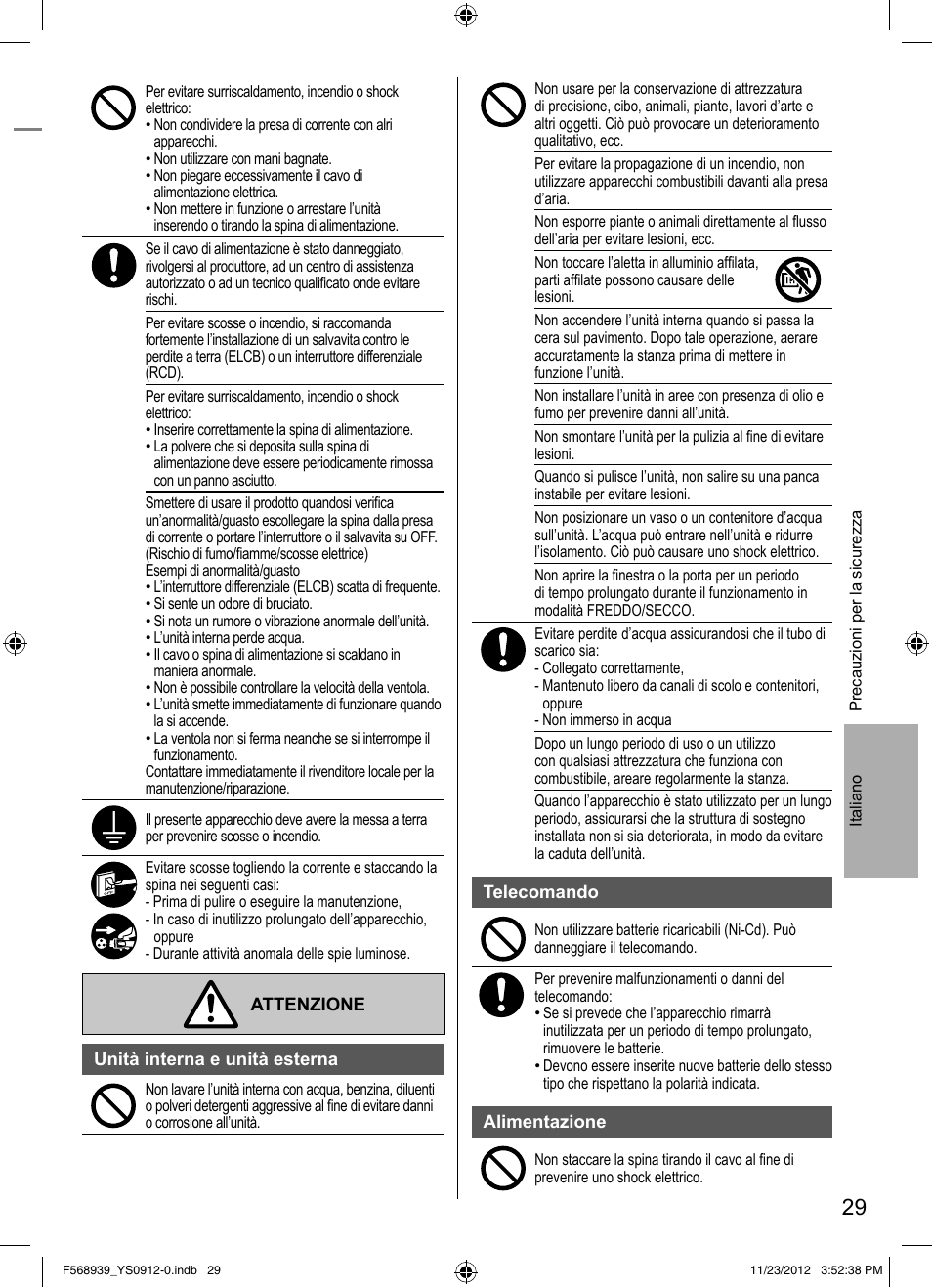 Panasonic CU2RE18PBE User Manual | Page 29 / 52