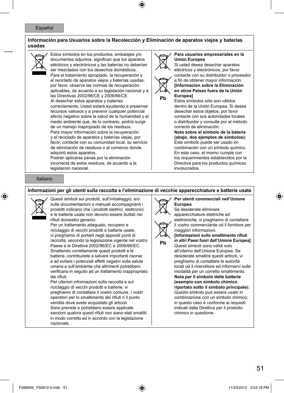 Panasonic CU2RE18PBE User Manual | Page 51 / 52