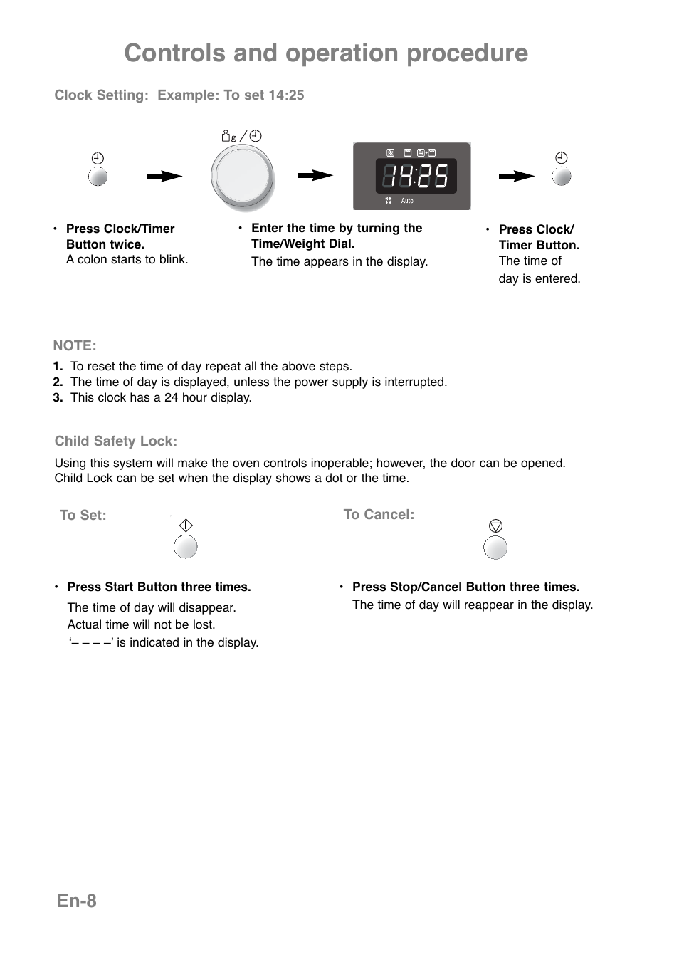 Controls and operation procedure, En-8 | Panasonic NNJ169MMWPG User Manual | Page 11 / 374