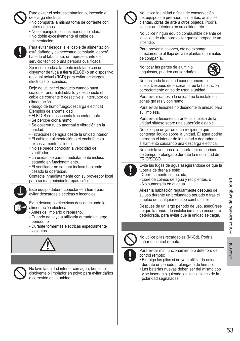 Panasonic CU2E15PBE User Manual | Page 53 / 80