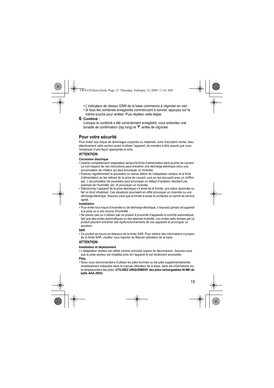 Panasonic KXTWA51EX User Manual | Page 15 / 44